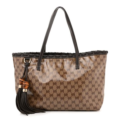 gucci peggy crytal monogram braided bamboo tassel|Gucci Monogram Peggy Braided Tote Wbamboo Tassels.